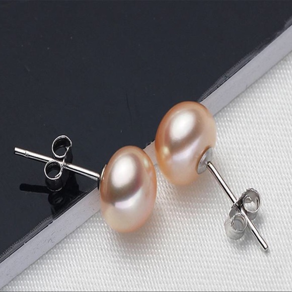 BRAND NEW PINK  12mm GENUINE FRESHWATER PEARL - Picture 1 of 9